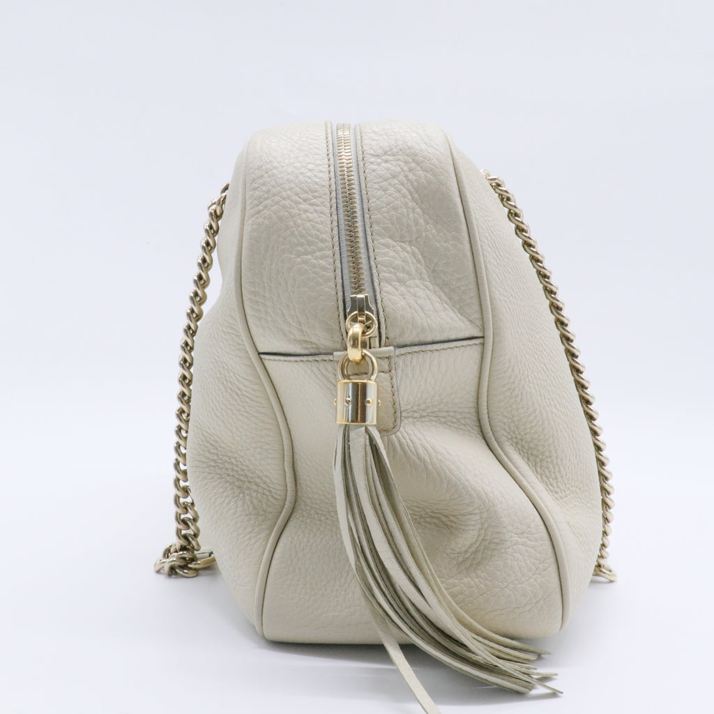 Soho Chain Zip Shoulder Bag Leather Medium