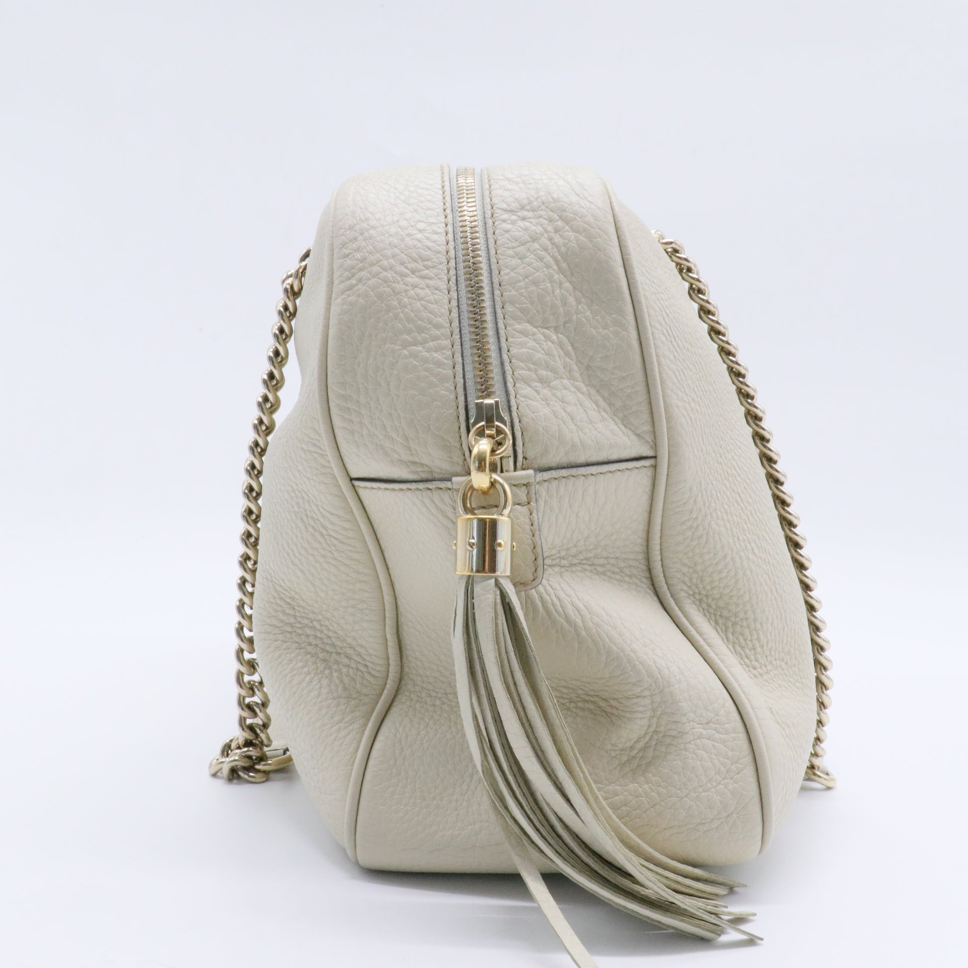 Soho Chain Zip Shoulder Bag Leather Medium