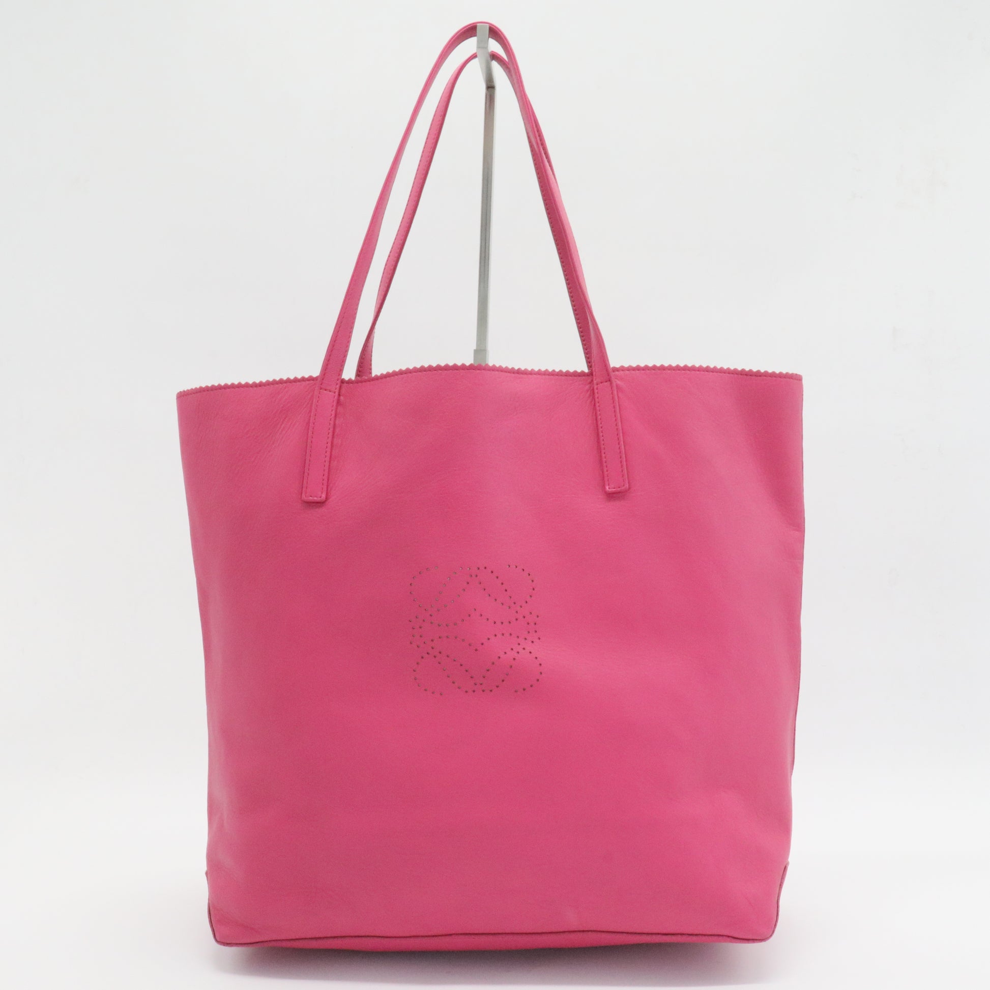 Leather Tote Bag Shoulder Bag Pink