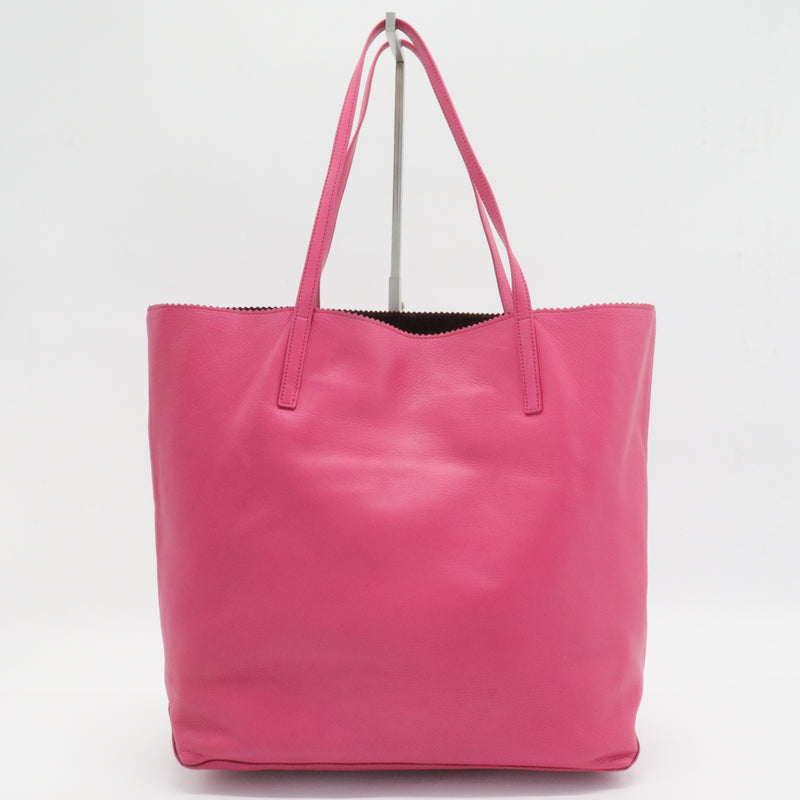 Leather Tote Bag Shoulder Bag Pink