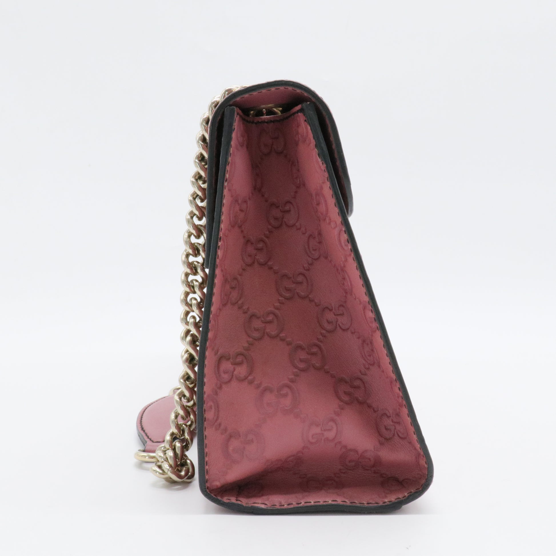 Emily Chain Flap Shoulder Bag Guccissima Leather Large