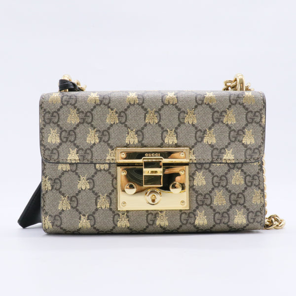 Padlock Shoulder Bag Printed GG Coated Canvas Small