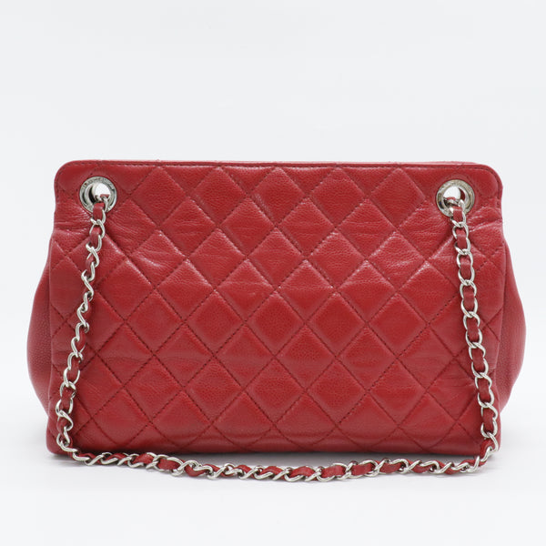 Timeless CC Frame Tote Quilted Caviar Medium