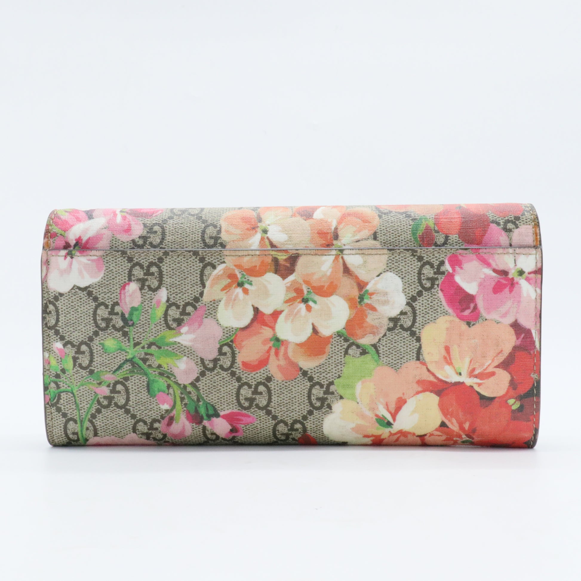 Continental Wallet Blooms Print GG Coated Canvas