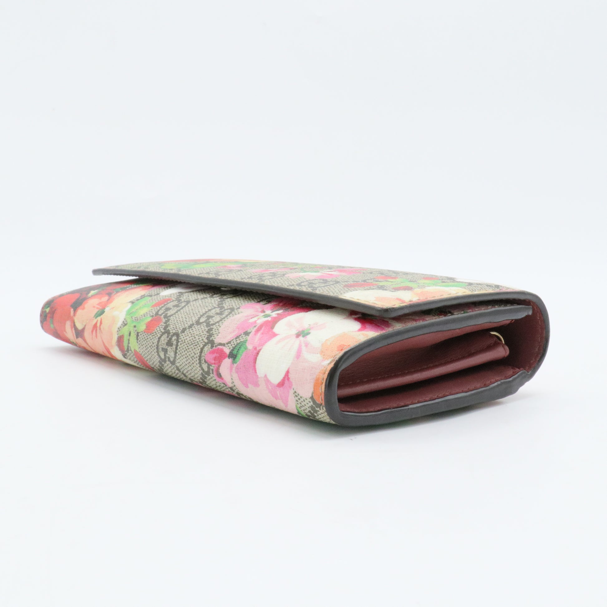 Continental Wallet Blooms Print GG Coated Canvas