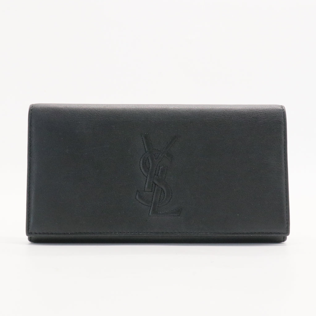 Saint Laurent  Chevre Belle De Jour Flap Wallet Black