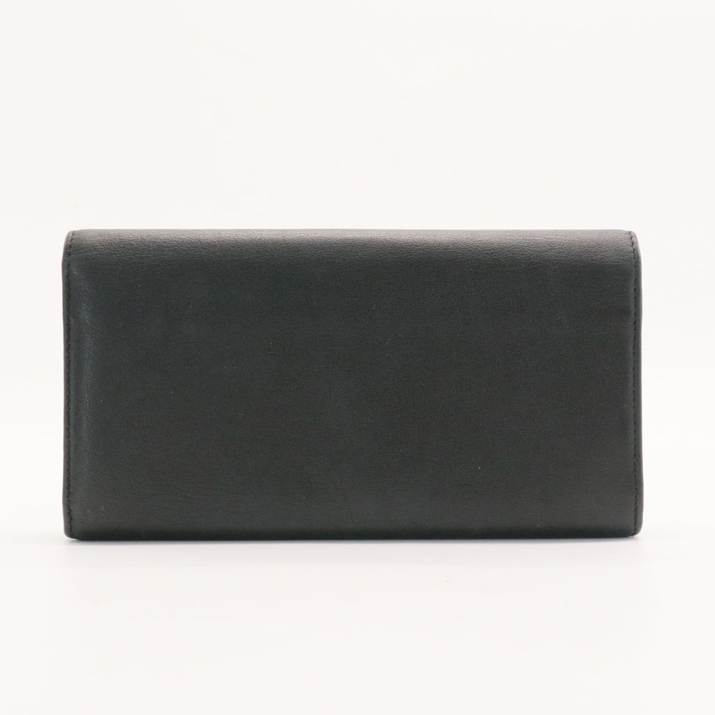 Saint Laurent  Chevre Belle De Jour Flap Wallet Black