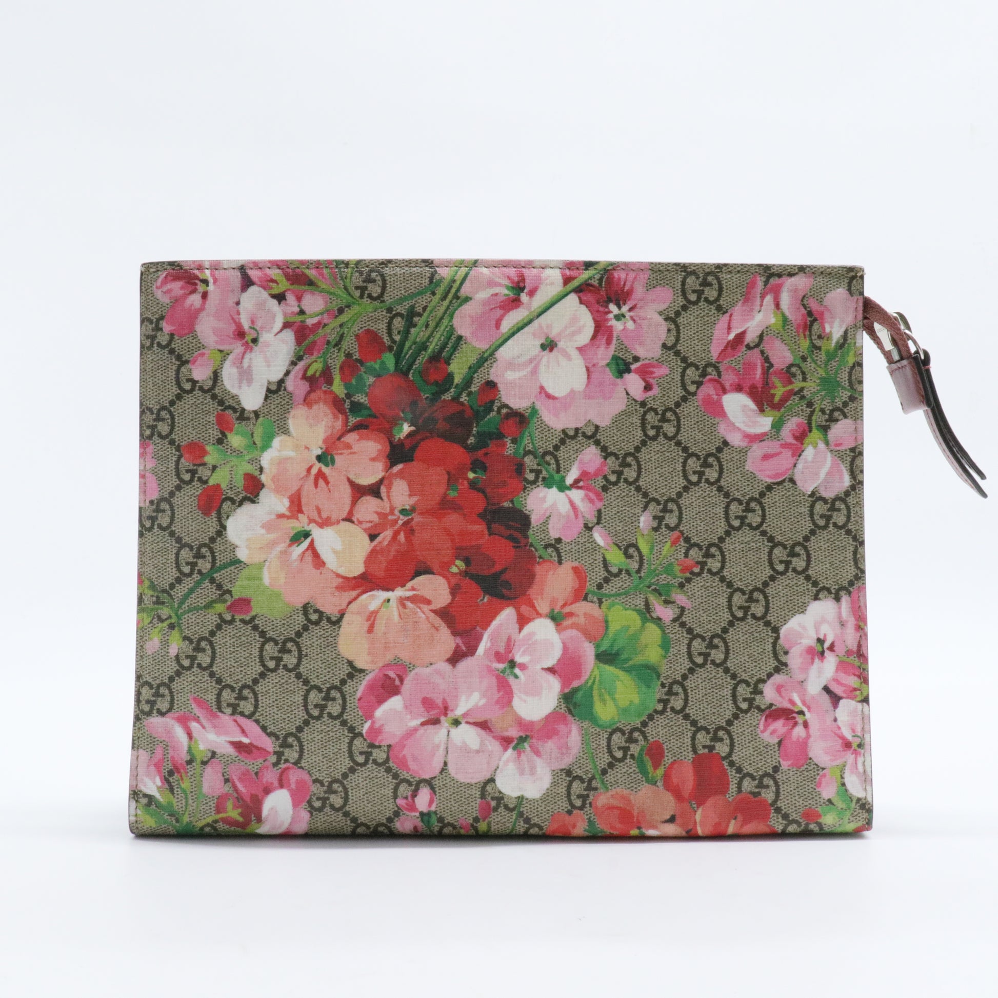 GG Supreme Monogram Blooms Small Zip Pouch