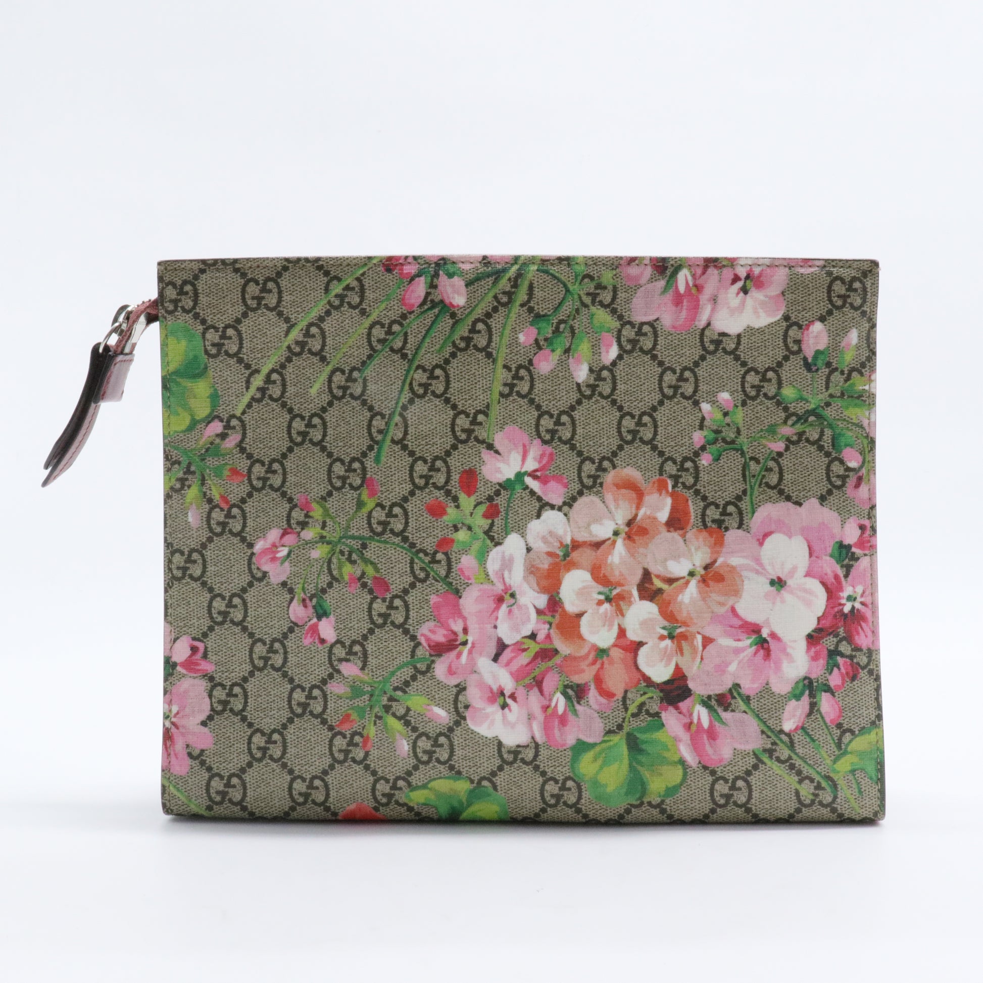 GG Supreme Monogram Blooms Small Zip Pouch