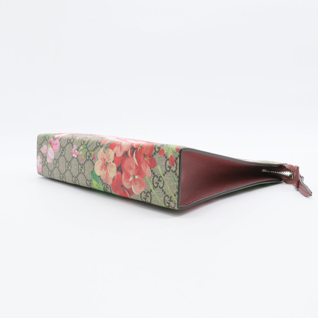 GG Supreme Monogram Blooms Small Zip Pouch