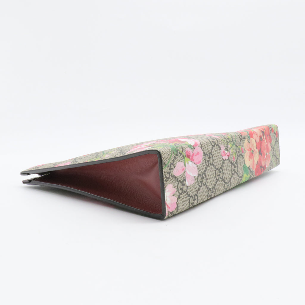 GG Supreme Monogram Blooms Small Zip Pouch
