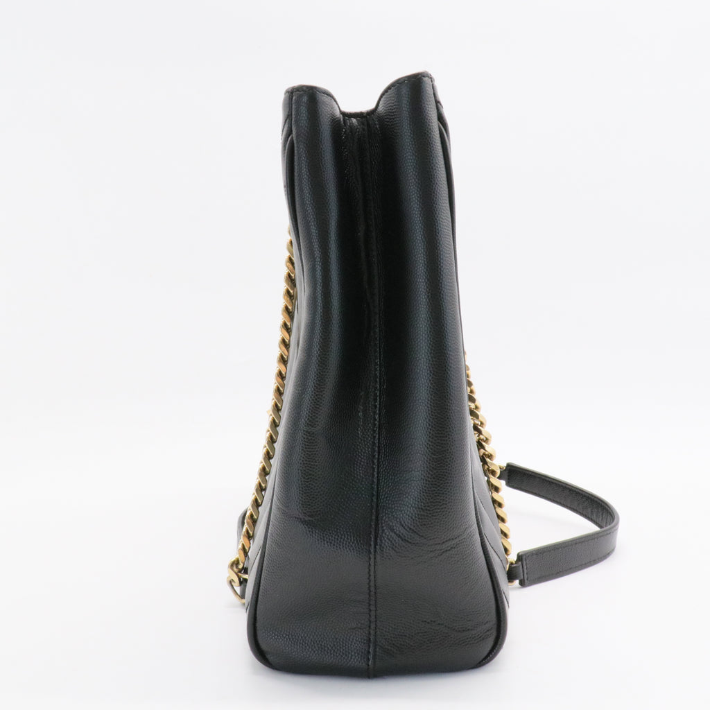 Classic Monogram Shopper Matelasse Chevron Leather Large