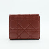 Cannage Leather Addict Compact Wallet Red