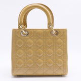 Lady Dior Bag Cannage Quilt Patent Medium