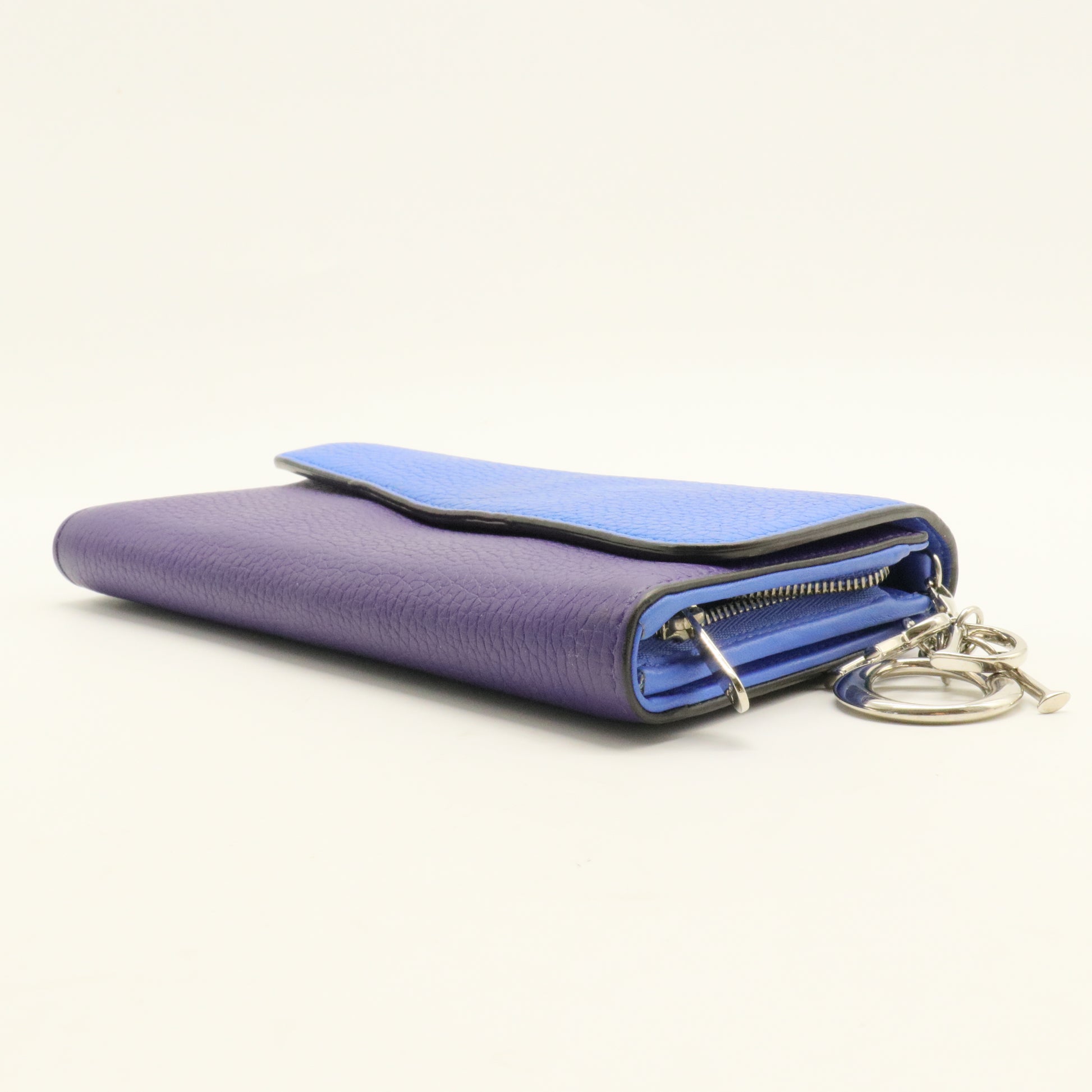 Leather Flap Wallet Bicolor