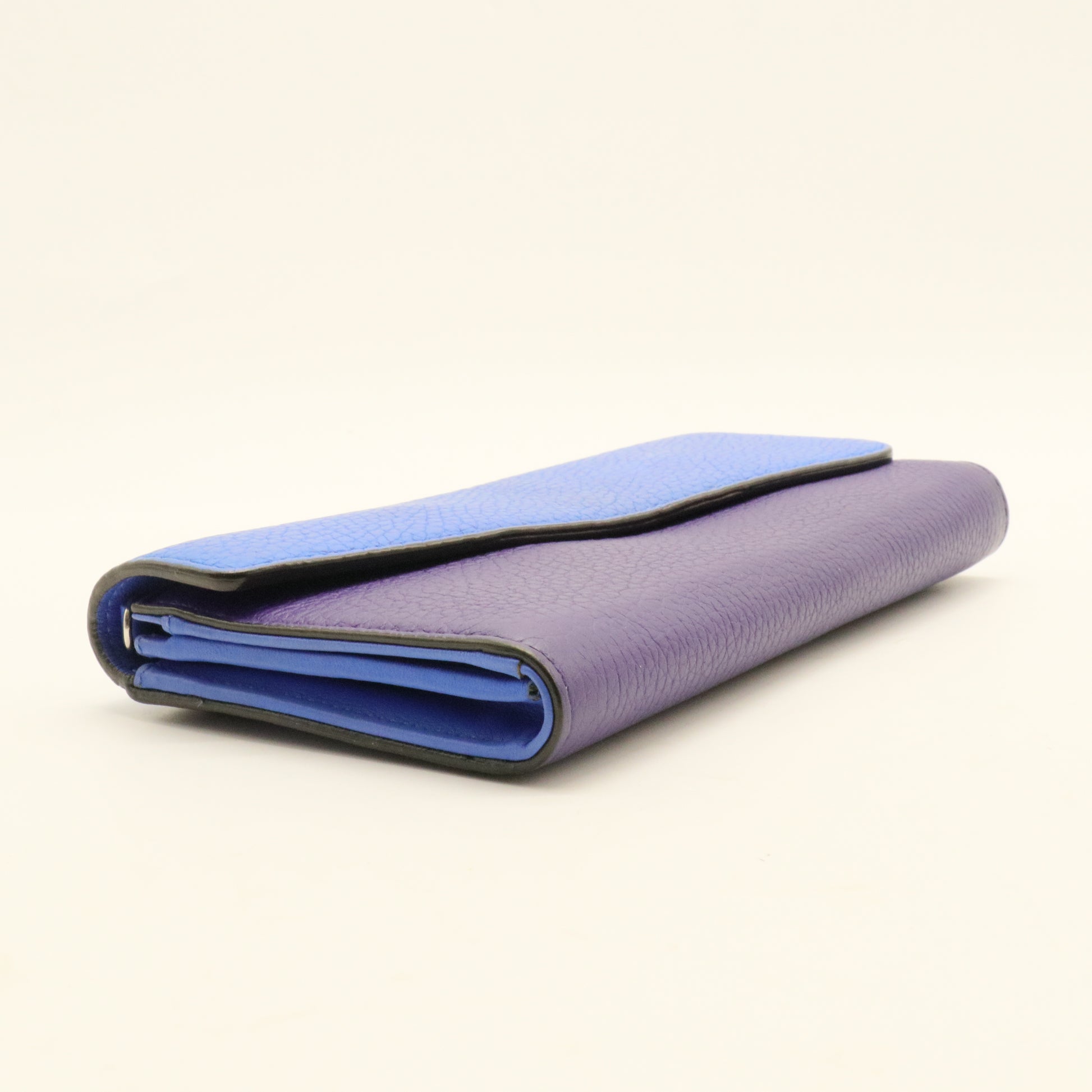 Leather Flap Wallet Bicolor