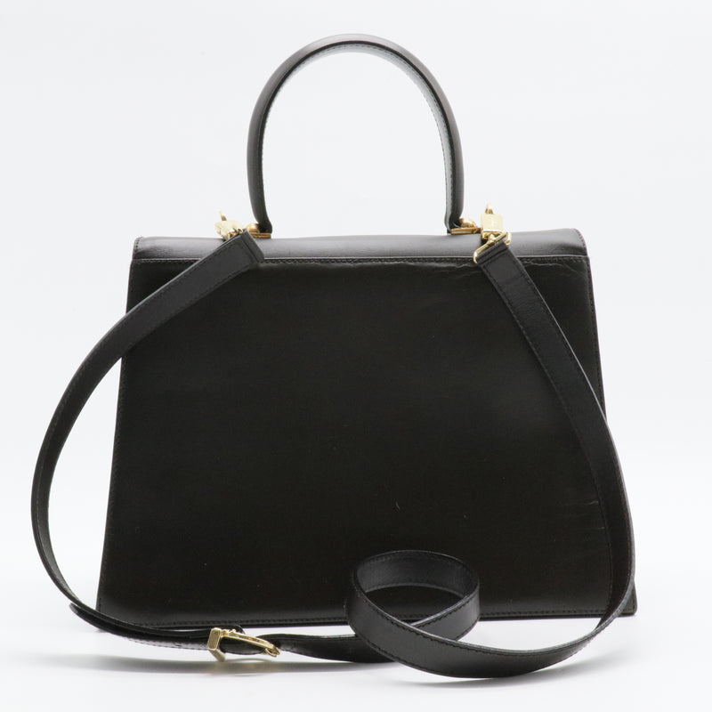 Gancini Top Handle Bag Leather