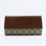 Brown GG Supreme Continental Wallet