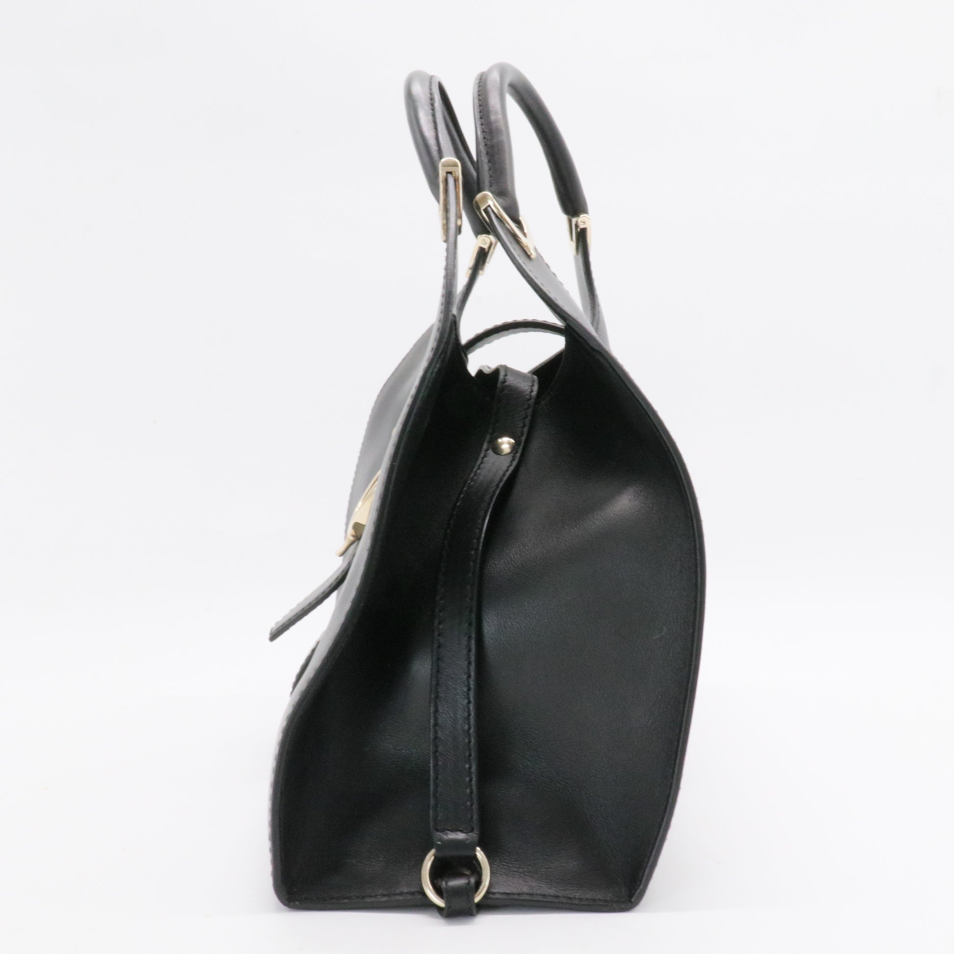 Stirrup Top Handle Bag Leather Large