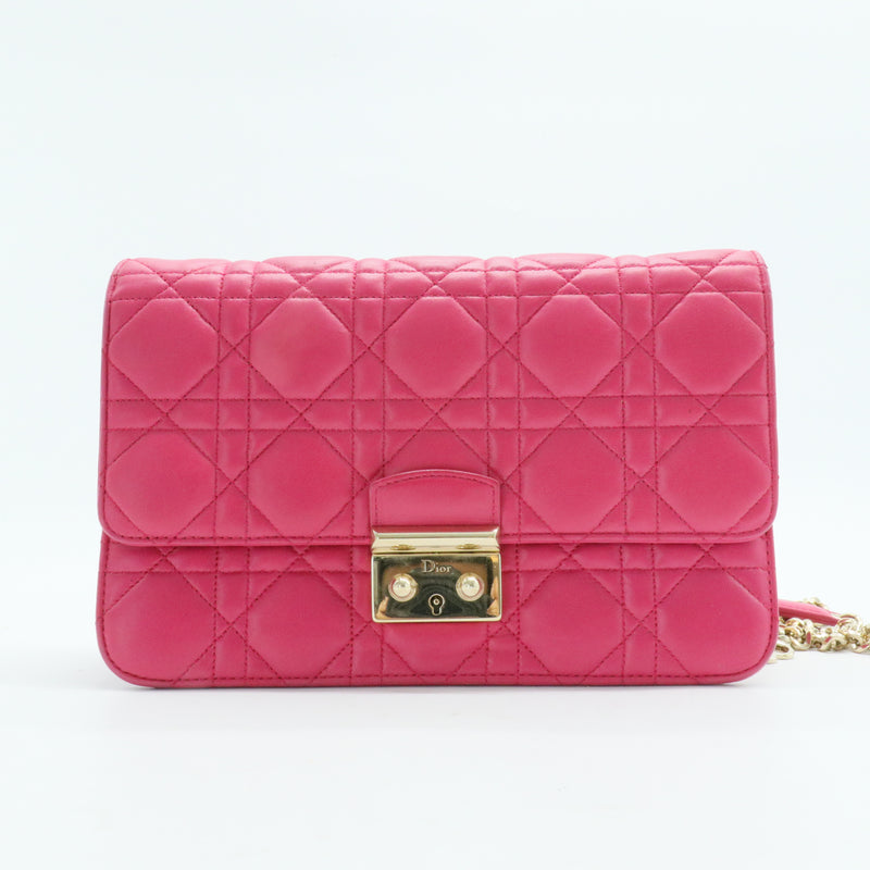 Miss Dior Flap Bag Cannage Quilt Lambskin Small