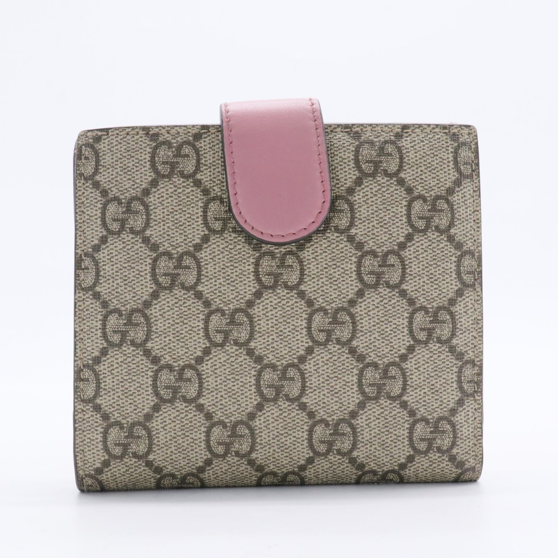 Pearly Peony French Wallet GG Coated Canvas and Leather Compact