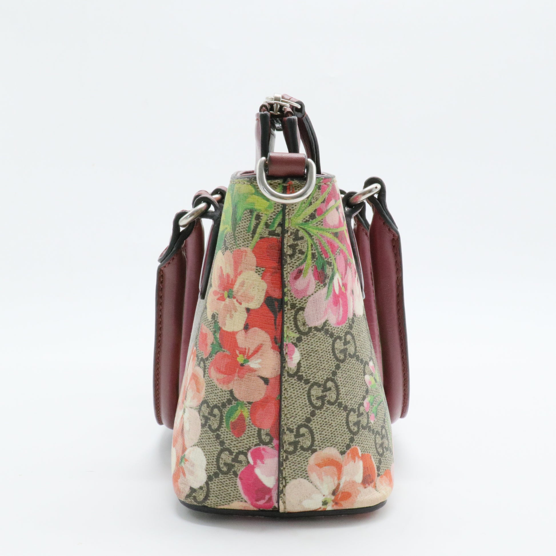 Linea A Convertible Tote Blooms Print GG Coated Canvas Mini