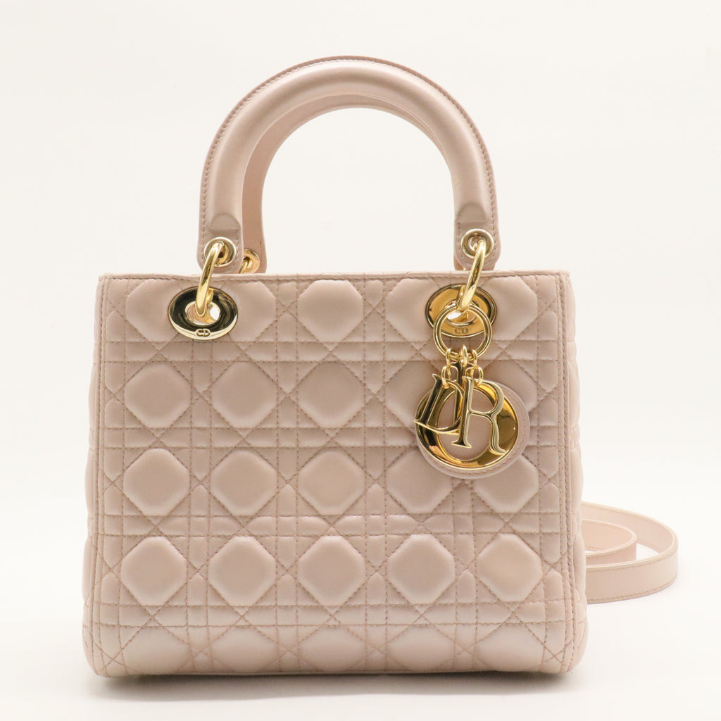 Lady Dior Bag Cannage Quilt Grained Calfskin Medium
