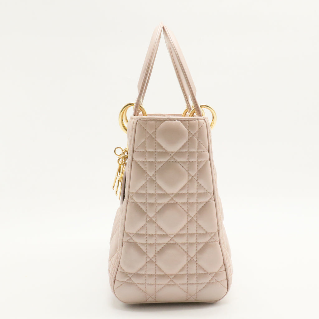 Lady Dior Bag Cannage Quilt Grained Calfskin Medium