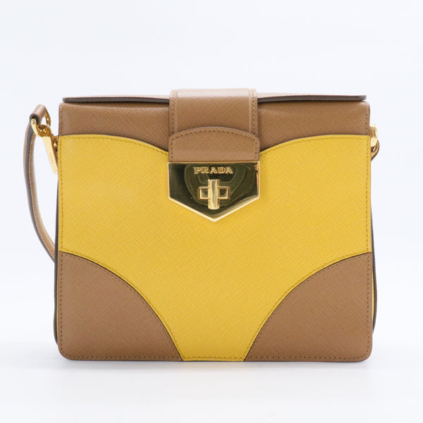 Saffiano Turnlock Shoulder Bag