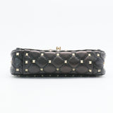 Rockstud Spike Flap Bag Quilted Leather