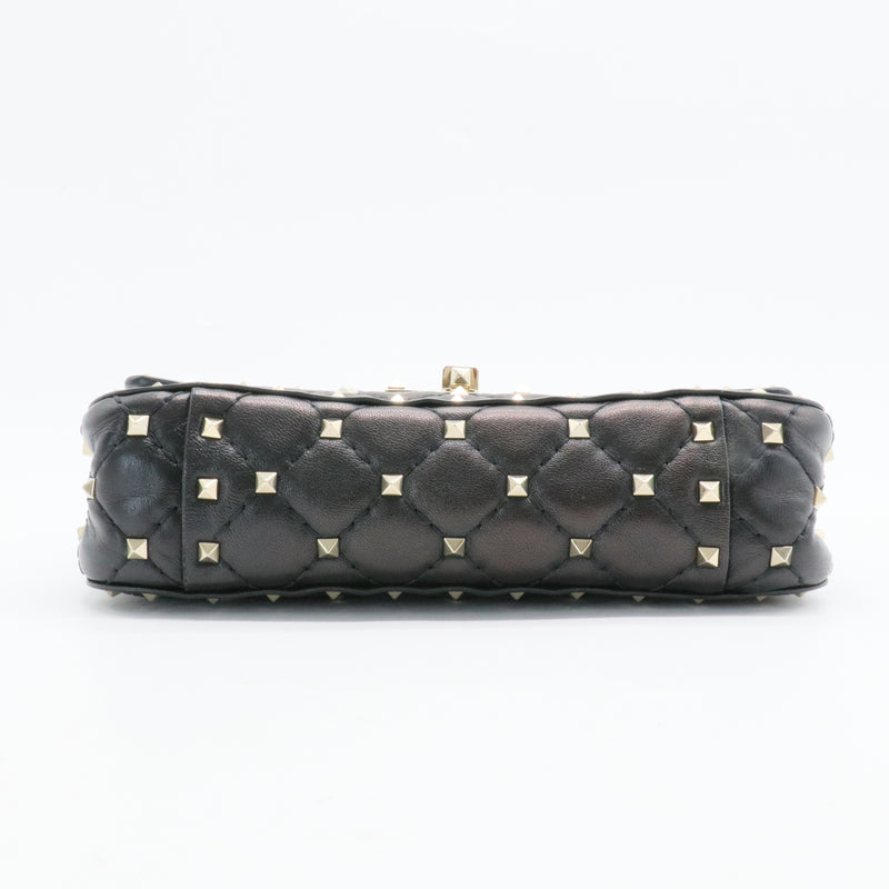 Rockstud Spike Flap Bag Quilted Leather