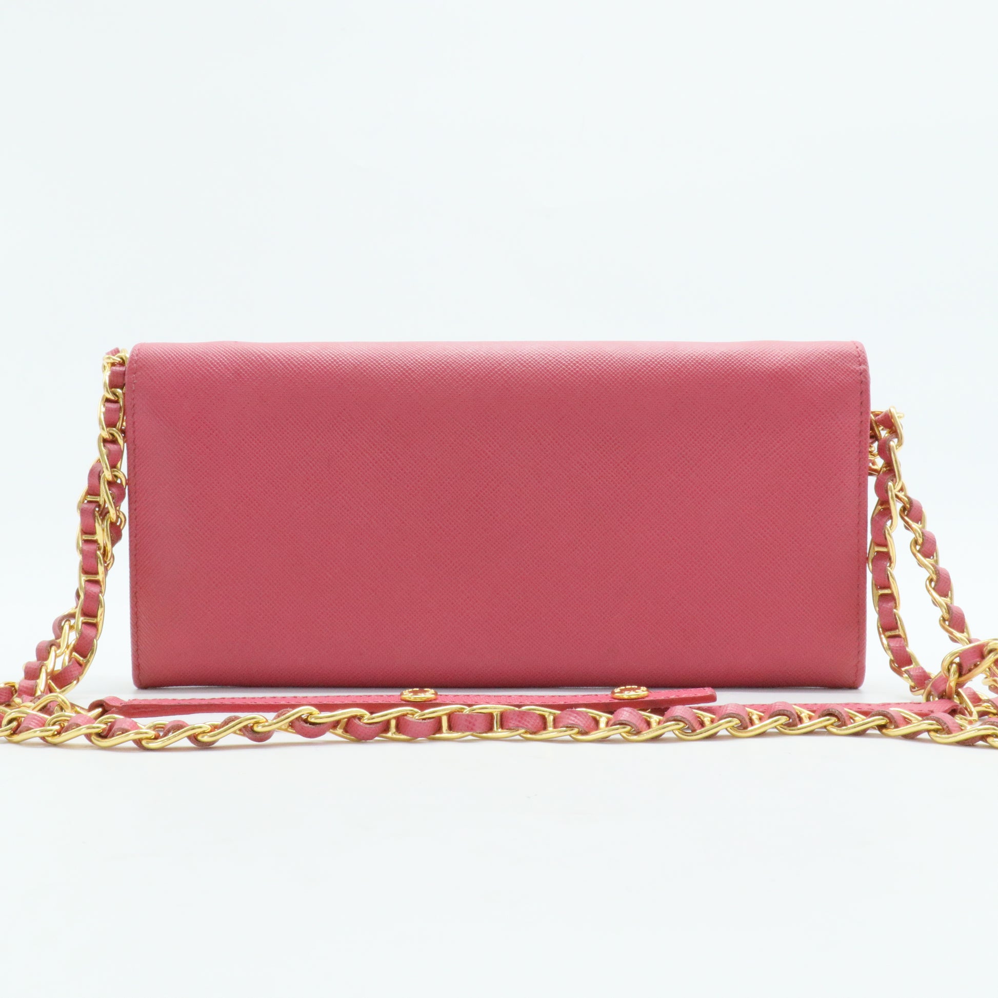 Wallet on Chain Saffiano Leather