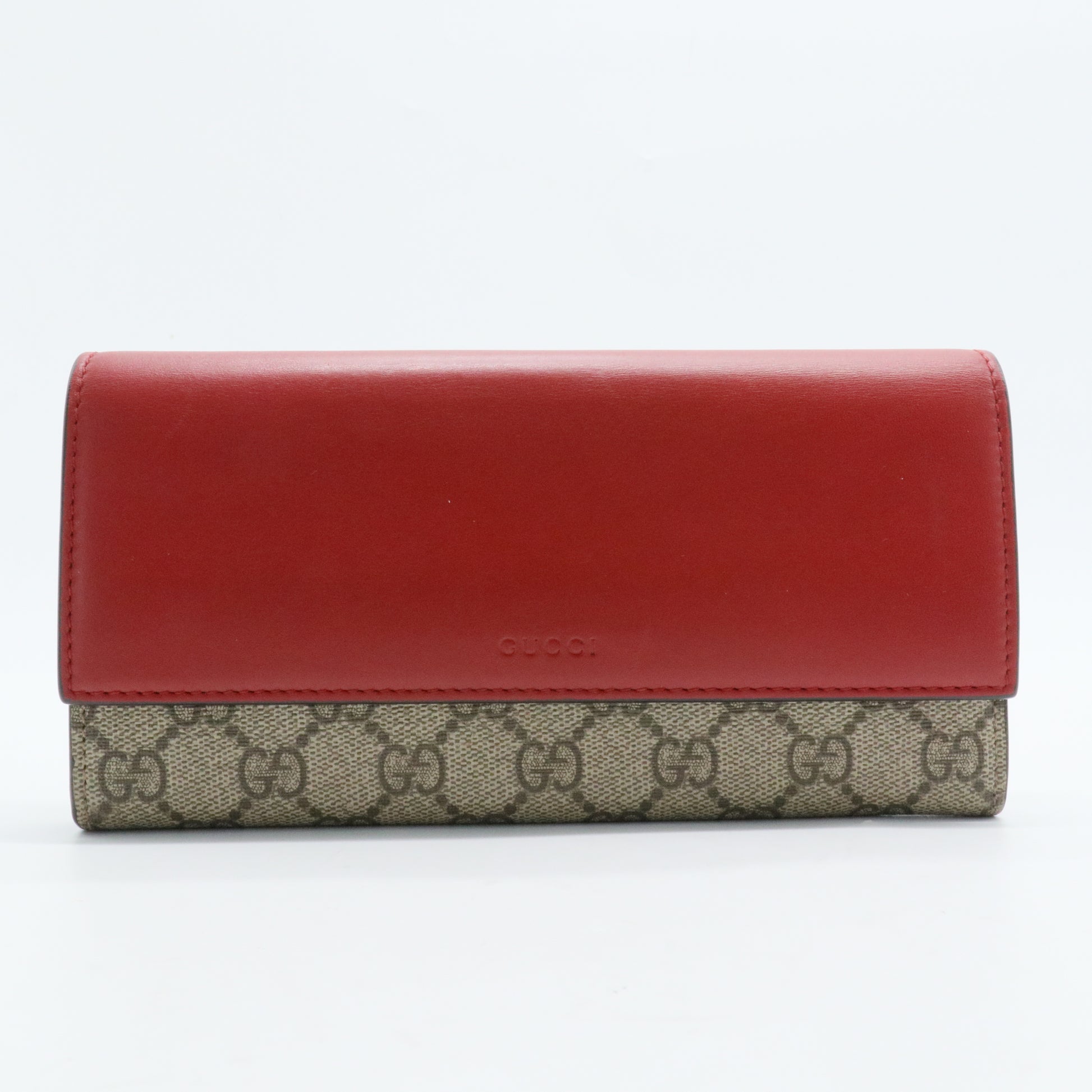 Continental Wallet GG Coated Canvas and Leather Long