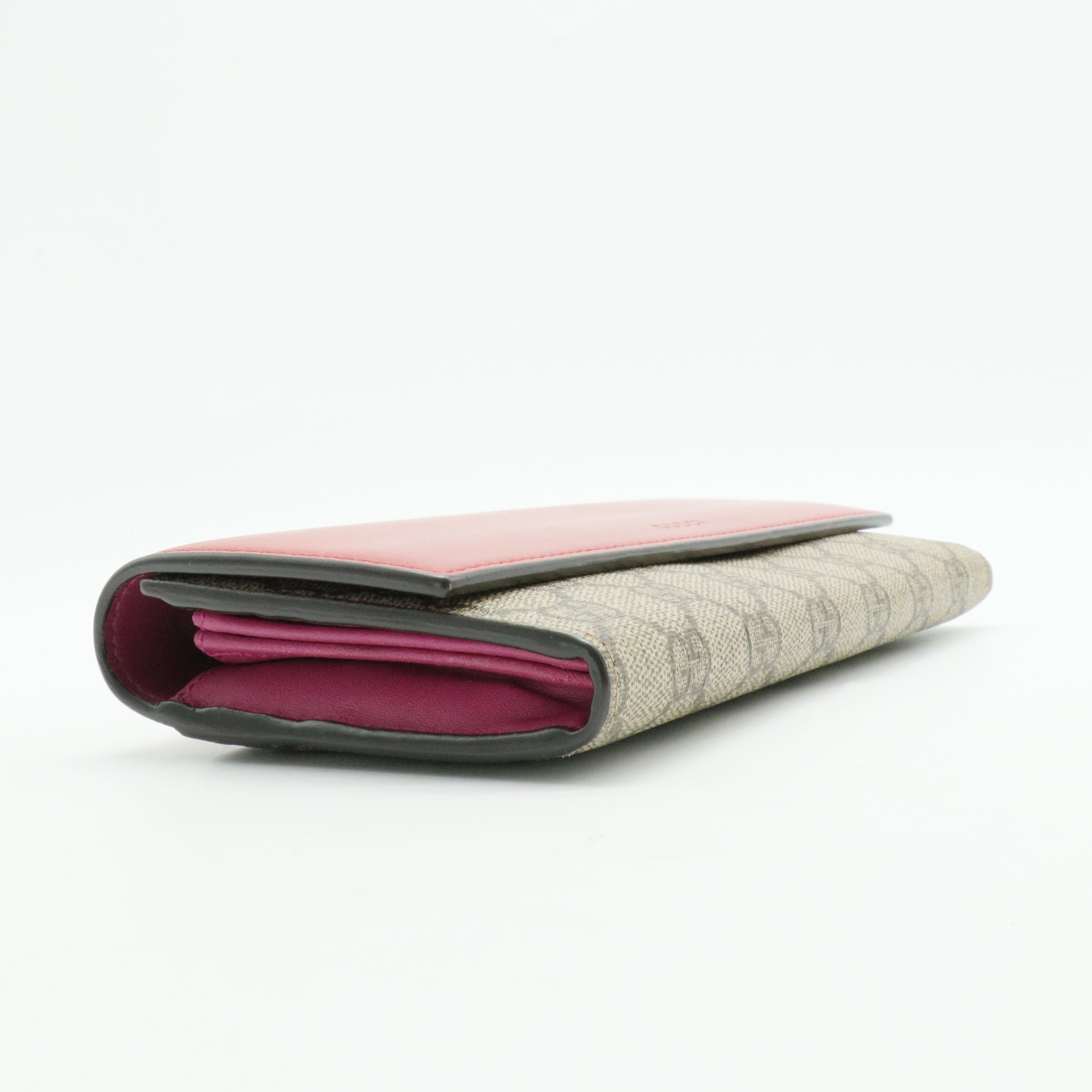 Continental Wallet GG Coated Canvas and Leather Long