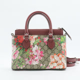 Linea A Convertible Tote Blooms Print GG Coated Canvas Mini