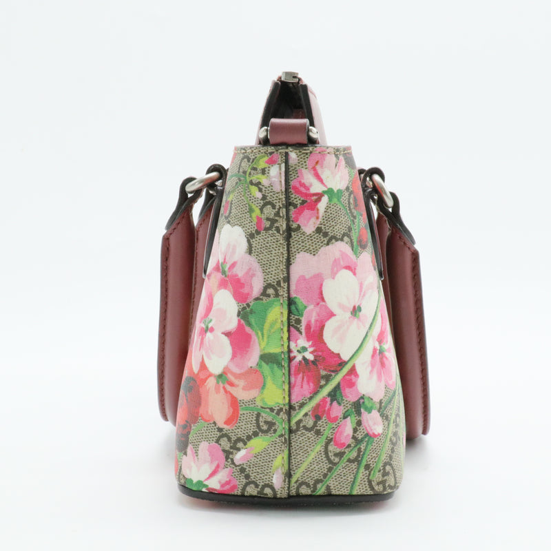 Linea A Convertible Tote Blooms Print GG Coated Canvas Mini