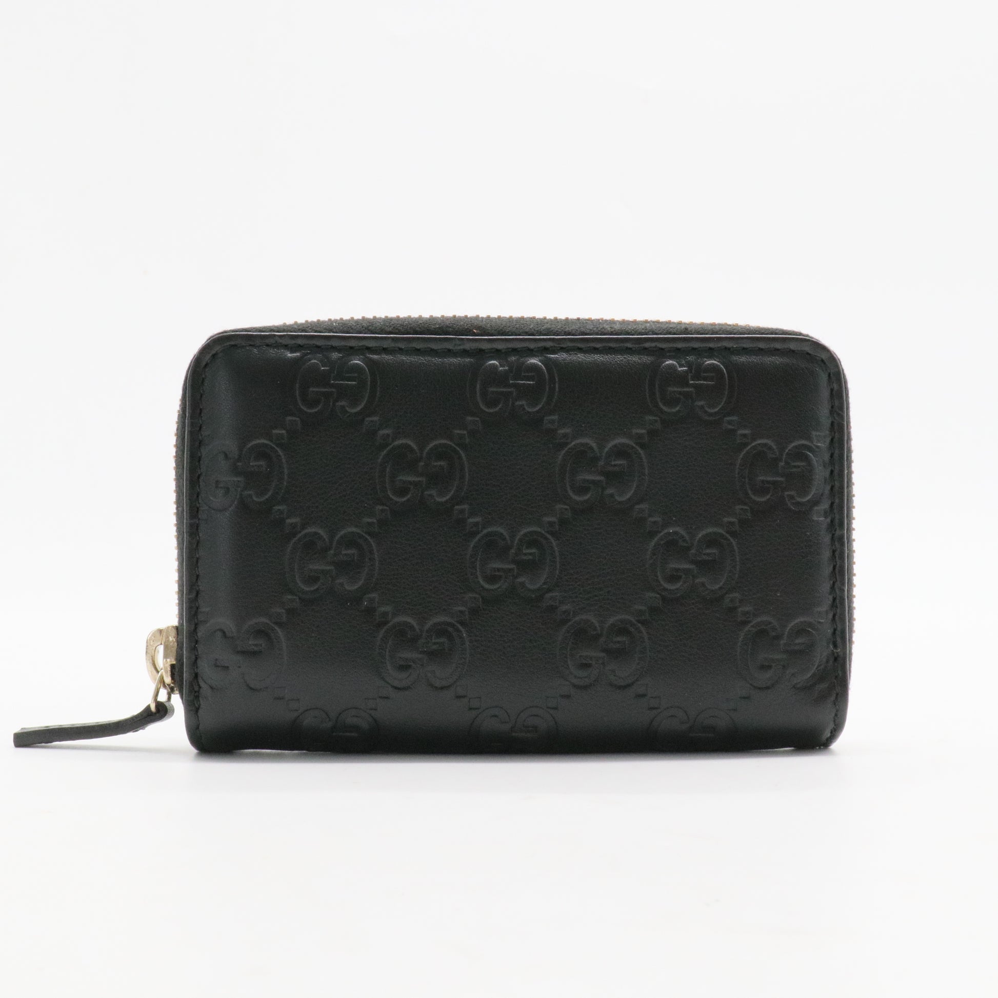 Zip Around Card Case Guccissima Leather
