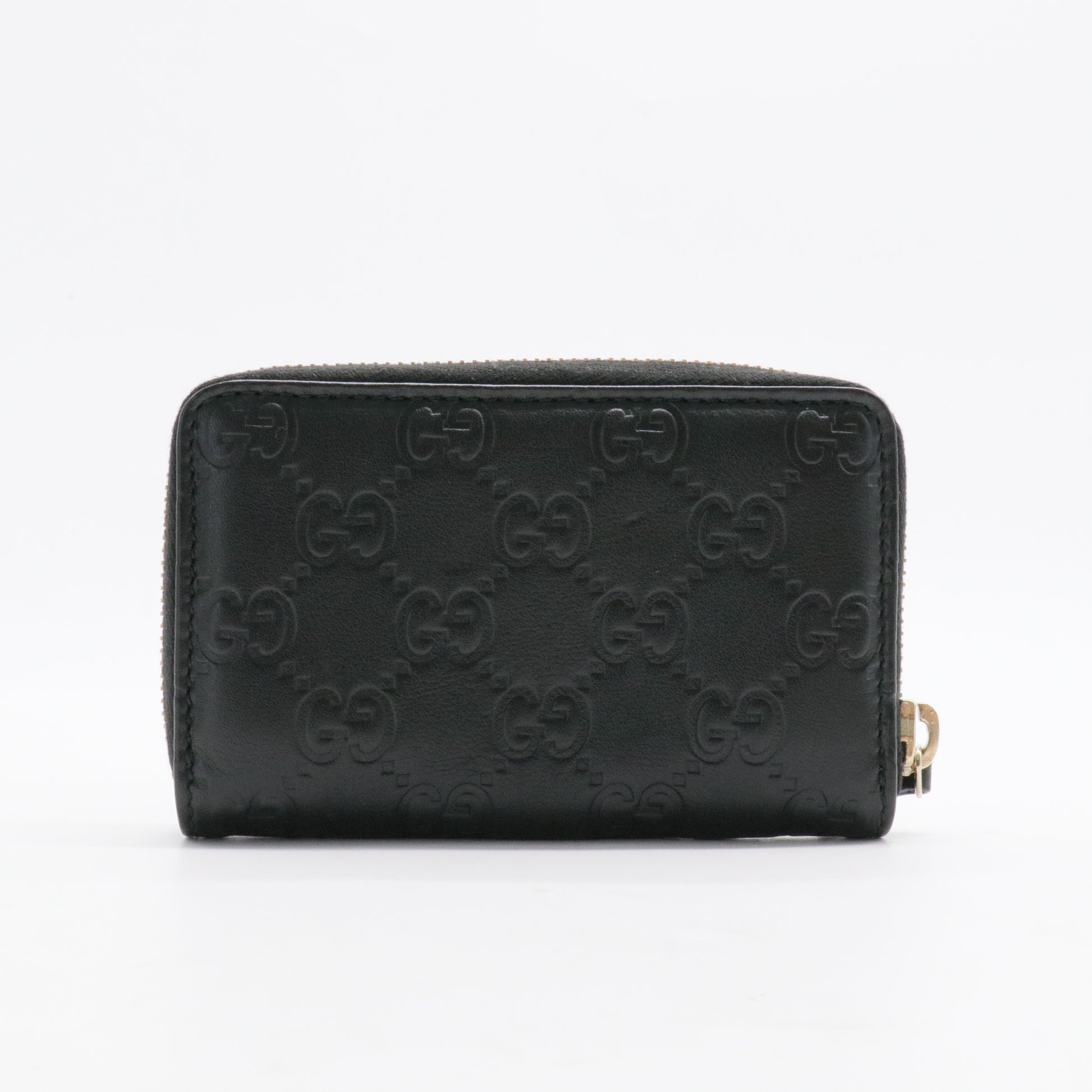 Zip Around Card Case Guccissima Leather
