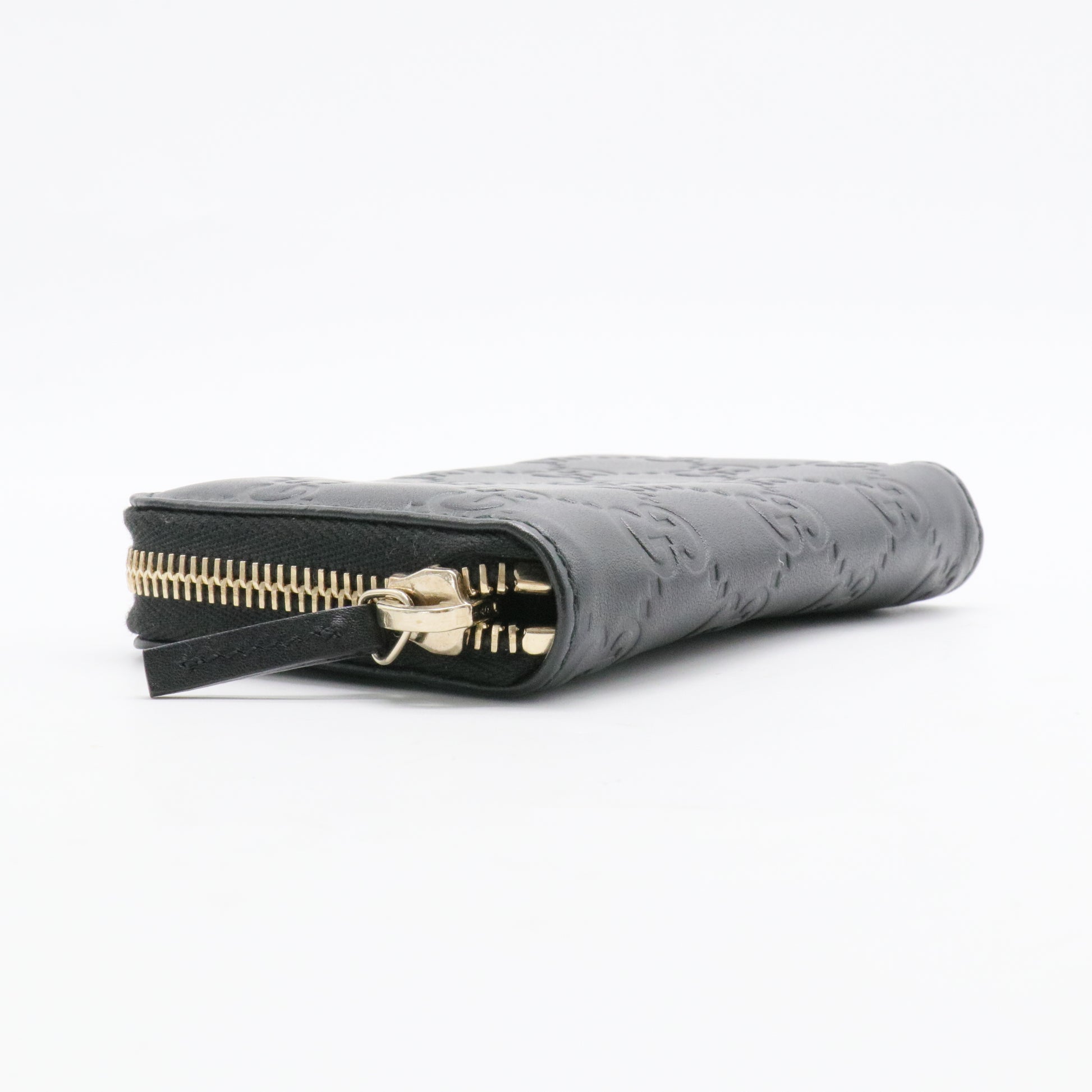 Zip Around Card Case Guccissima Leather