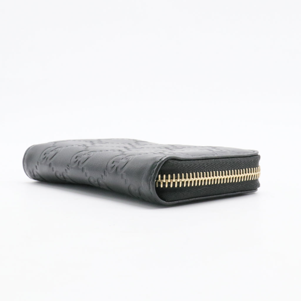 Zip Around Card Case Guccissima Leather