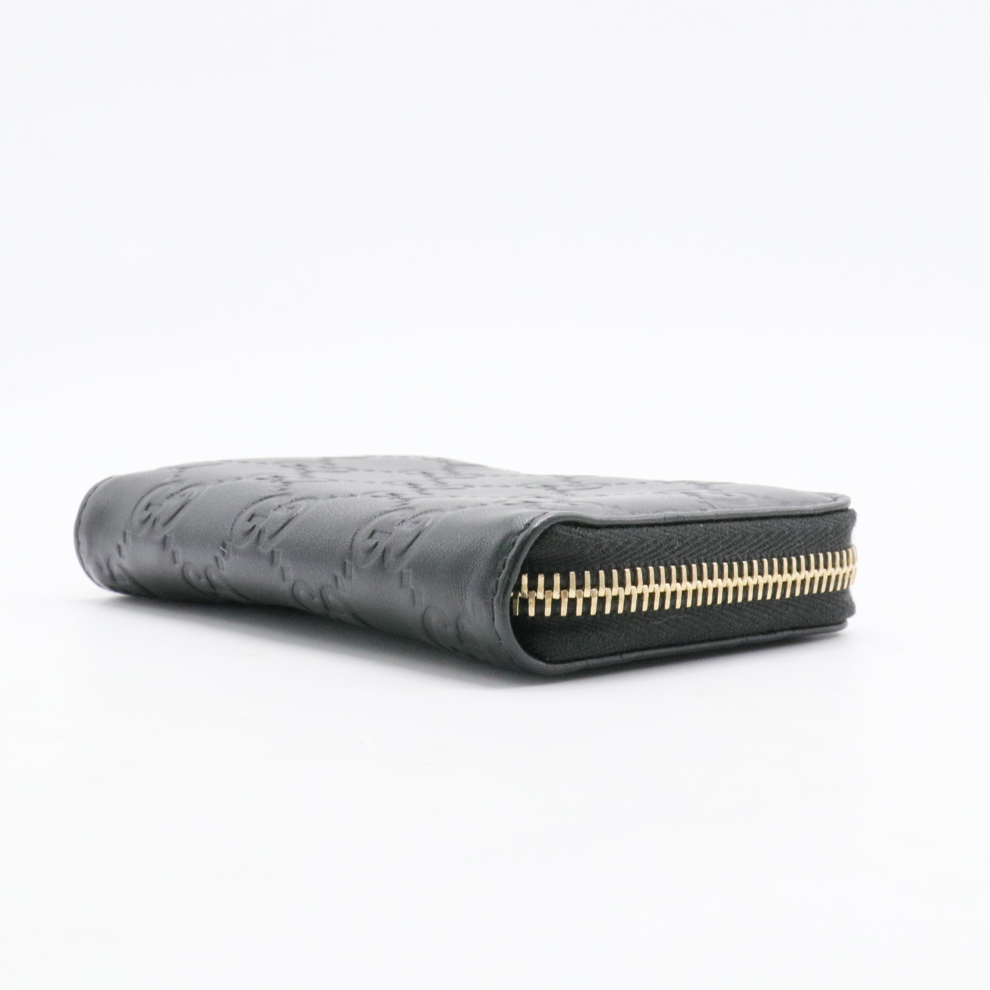 Zip Around Card Case Guccissima Leather