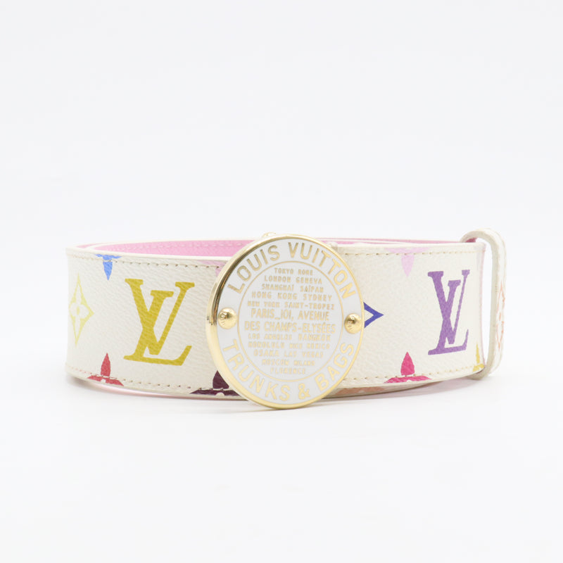 Monogram Multicolor Trunks and Bags Belt 80 32 White