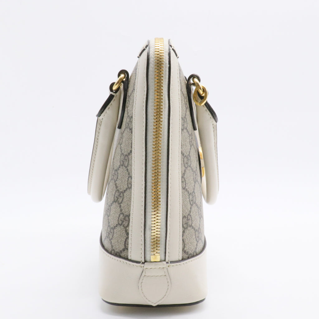 Horsebit 1955 Top Handle Bag GG Coated Canvas Small