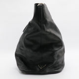 Black Vitello Daino Leather Tote