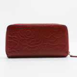 Zip Around Wallet Camellia Lambskin Small