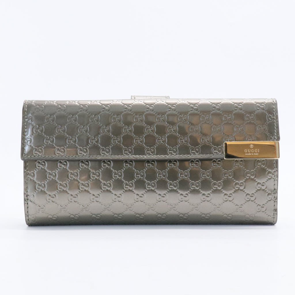 Continental Flap Wallet Guccissima Leather Long