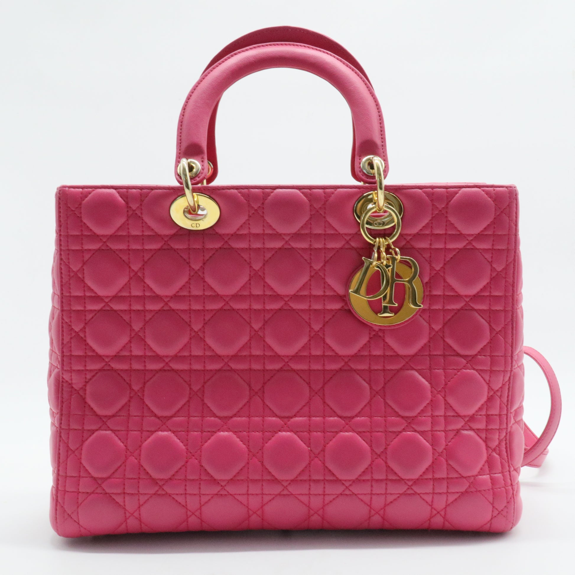 Lady Dior Bag Cannage Quilt Lambskin Large