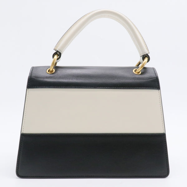 Queen Margaret Top Handle Bag Colorblock Leather Small