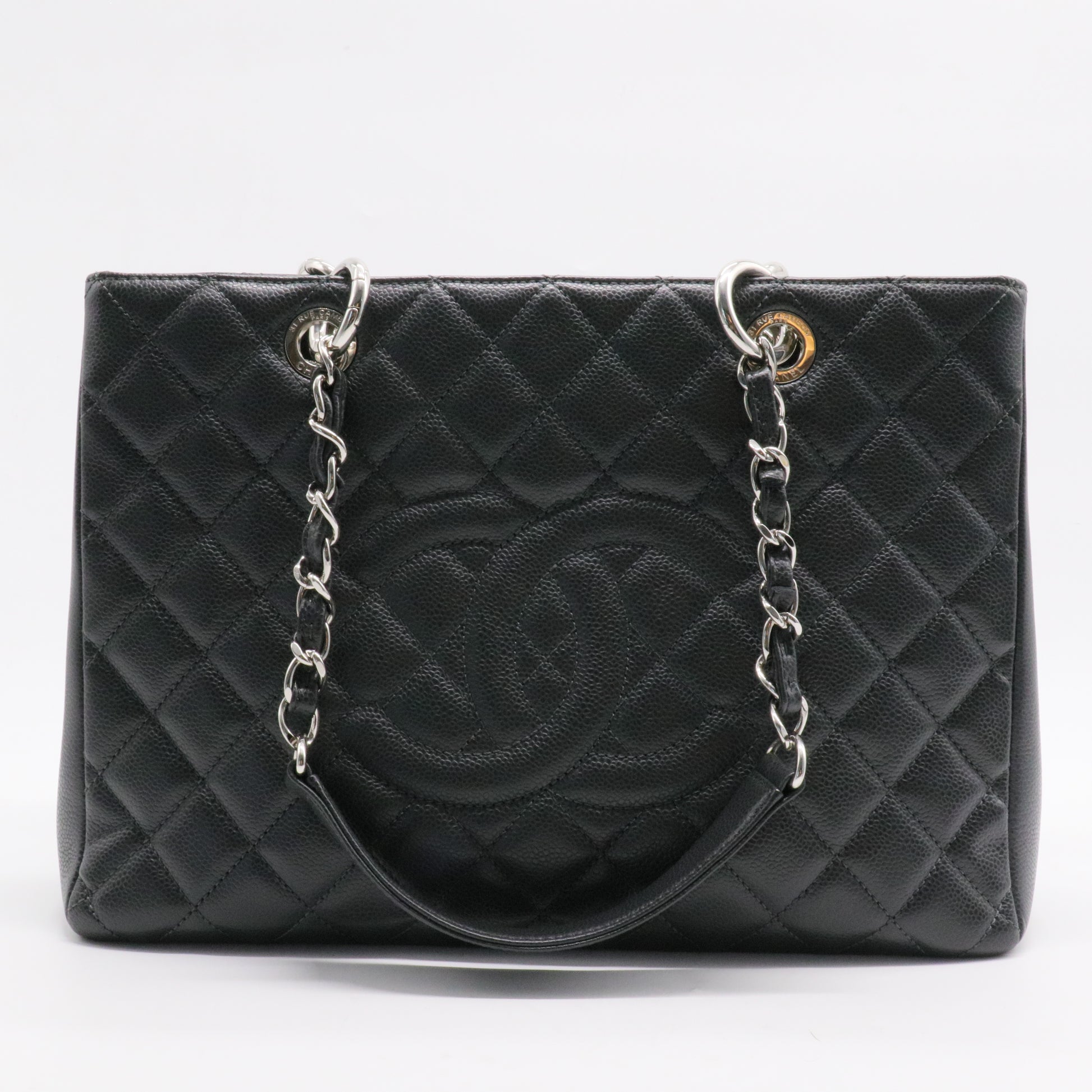 Grand Shopping Tote Quilted Caviar for alma