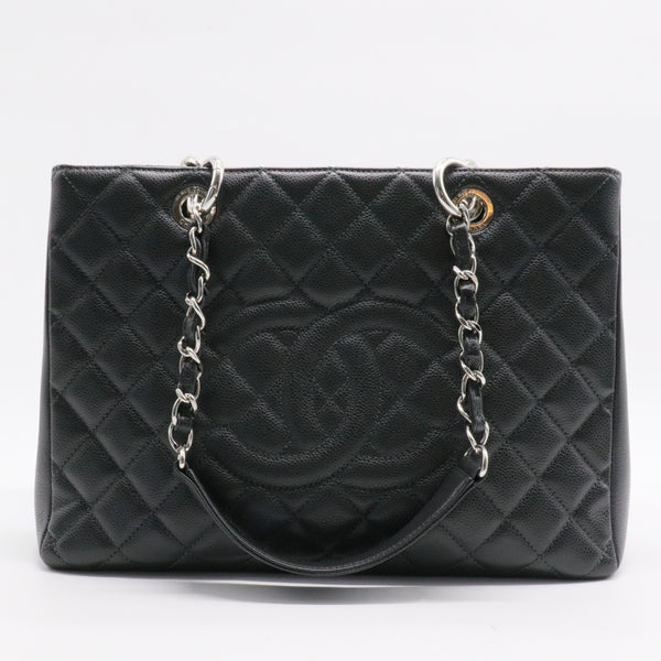 Grand Shopping Tote Quilted Caviar